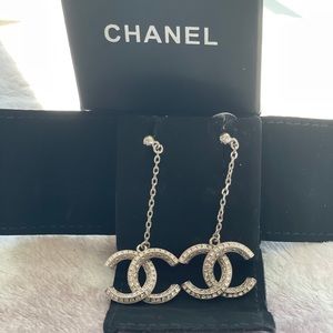 Chanel Crystal baguette earrings